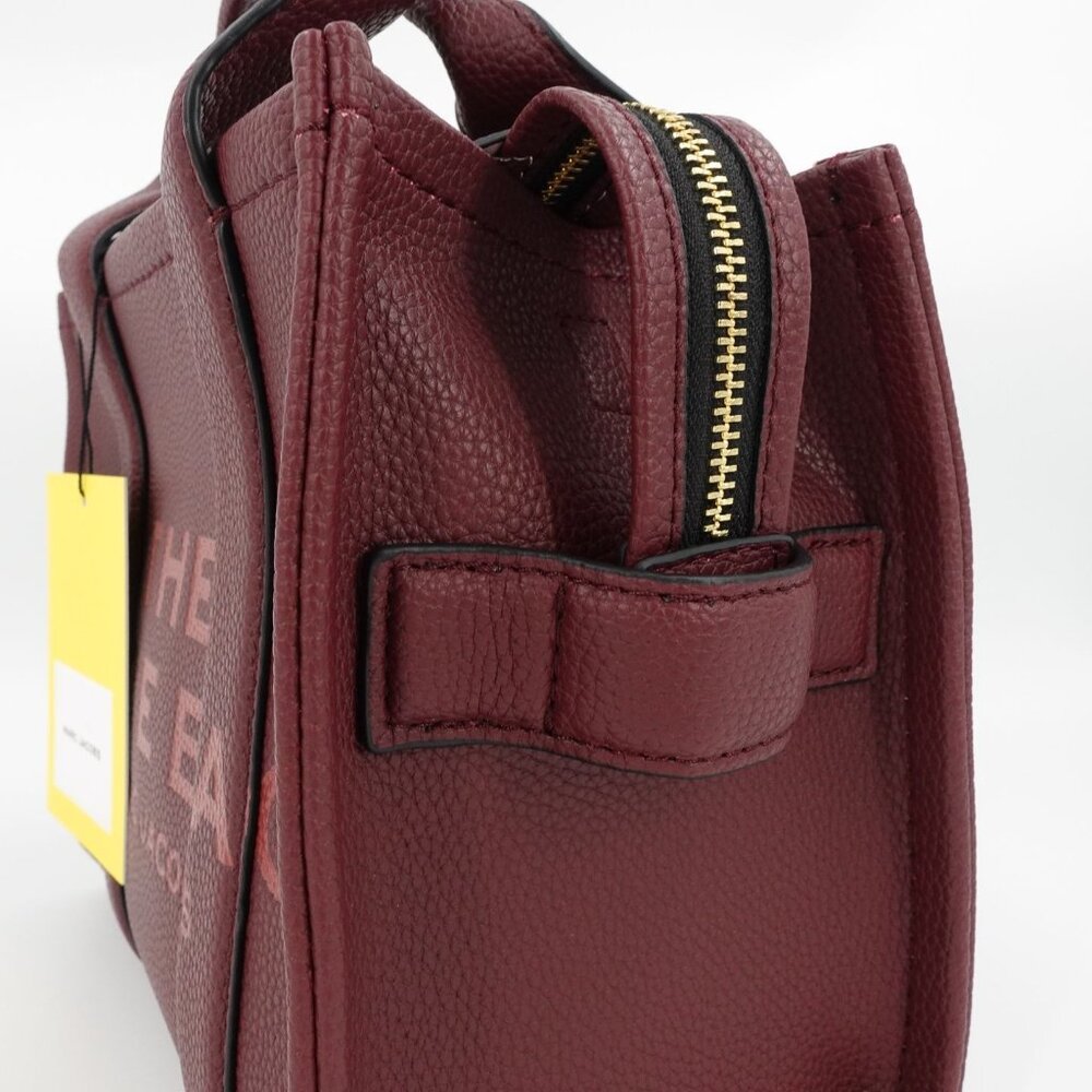 Marc Jacobs Women's The Small Leather Tote Bag Dark Red OS - Picture 10 of 16